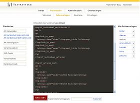 Mein neues Textpattern-Interface