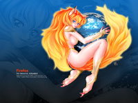 Firefox Lady als Wallpaper