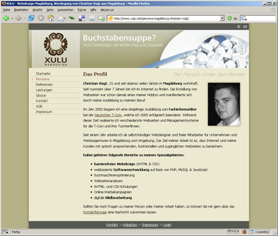 Screenshot der Webseite www.xulu.net